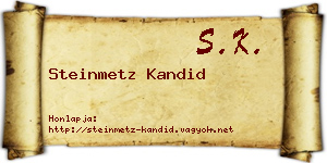 Steinmetz Kandid névjegykártya